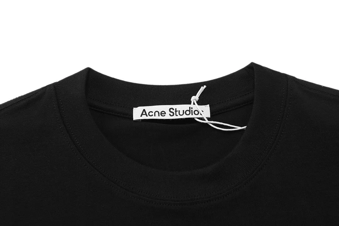 Acne Studios 2026 New Arrival logo Same Style t 100％ 32 ：Black Size：XS S M L